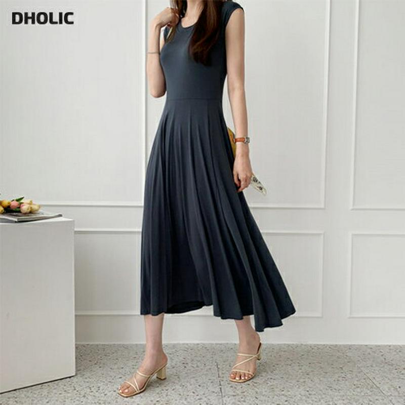 キャップスリーブフレアワンピース・全4色・b62378 レディース【ops】【ワンピース ロング ロングワンピース スリーブレス