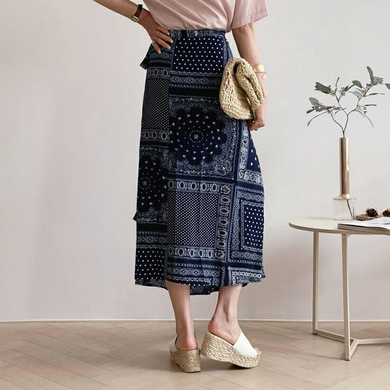 ペイズリーラップスカート・全3色・b62360 レディース【sk】【スカート ロング ロングスカート 巻きスカート 巻スカート 