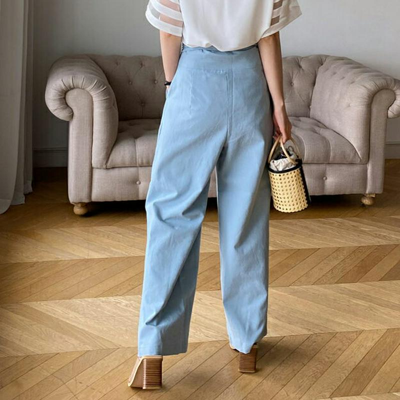 リネン混ラップパンツ・全2色・t62214 レディース【pt】【パンツ ロングパンツ ズボン ボトムス ワイドパンツ ワイド ラ