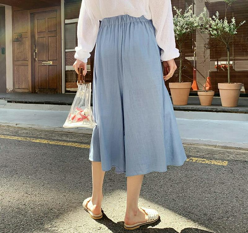 リネン混フレアパンツ・全4色・b62262 レディース【pt】【パンツ ロングパンツ ズボン フレア フレアパンツ リネン 単色