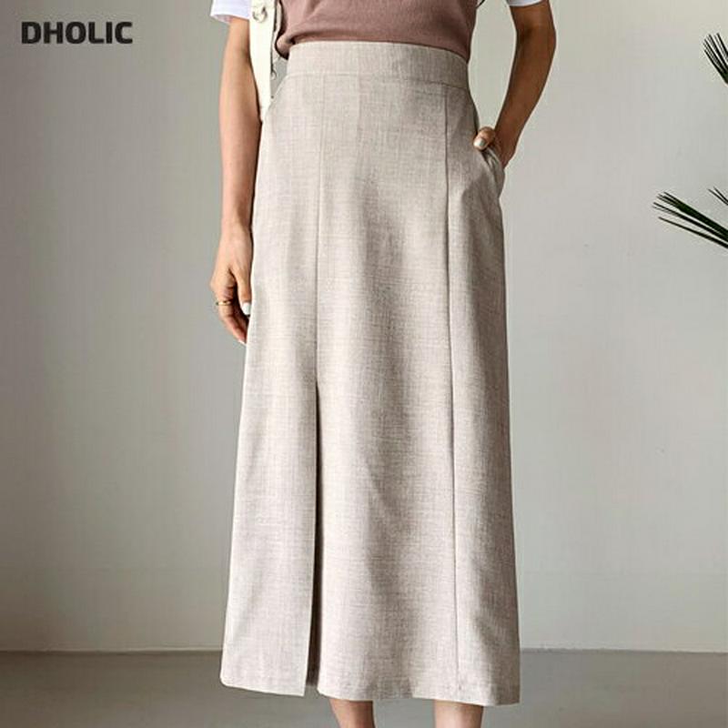 タックHラインスカート・全4色・b55695 レディース【sk】【スカート ロング ロングスカート Hライン タック 単色 無地