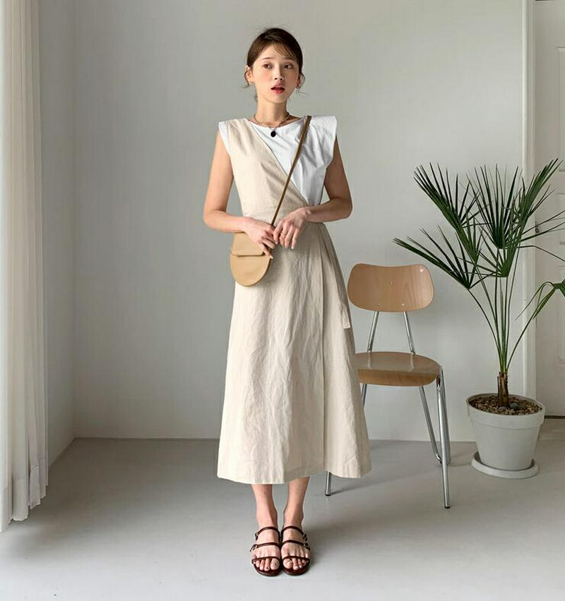 ワンショルベルトワンピース・全3色・t55707 レディース【ops】【ワンピース ロング ロングワンピース ワンショルダー ワ