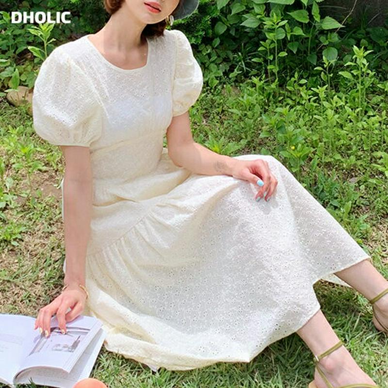 【只今10%OFF】リボンアイレットレースワンピース・全2色・b59501 レディース【ops】【ワンピース ロング ロングワン