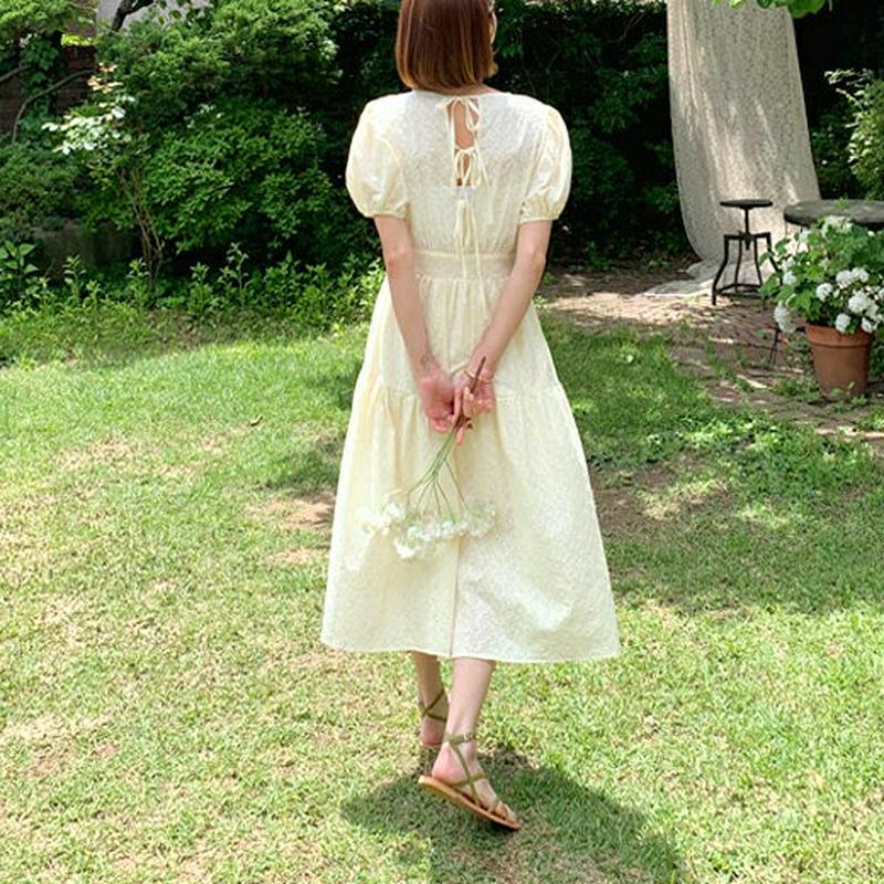 【只今10%OFF】リボンアイレットレースワンピース・全2色・b59501 レディース【ops】【ワンピース ロング ロングワン