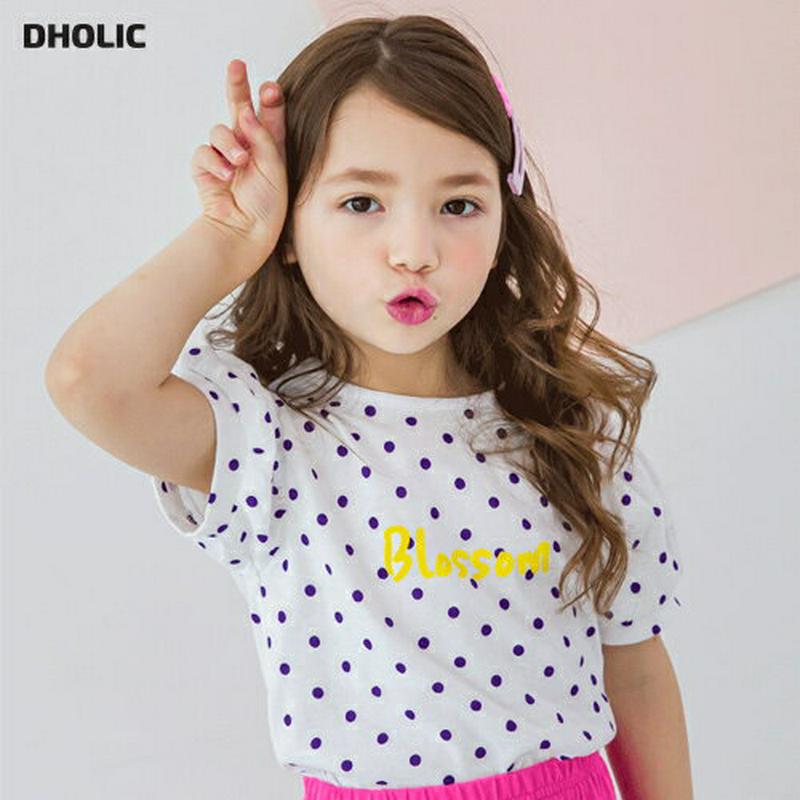 ドットレタリングTシャツ(パープル)・p002350 キッズ【3~8才】【tops】【トップス Tシャツ 半袖 ドット 柄 ロゴ