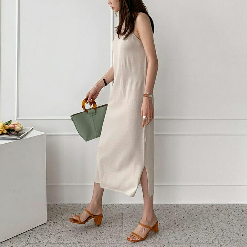 ニットスリーブレスワンピース・全3色・b62375 レディース【ops】【ワンピース ロング ロングワンピース スリーブレス ノ