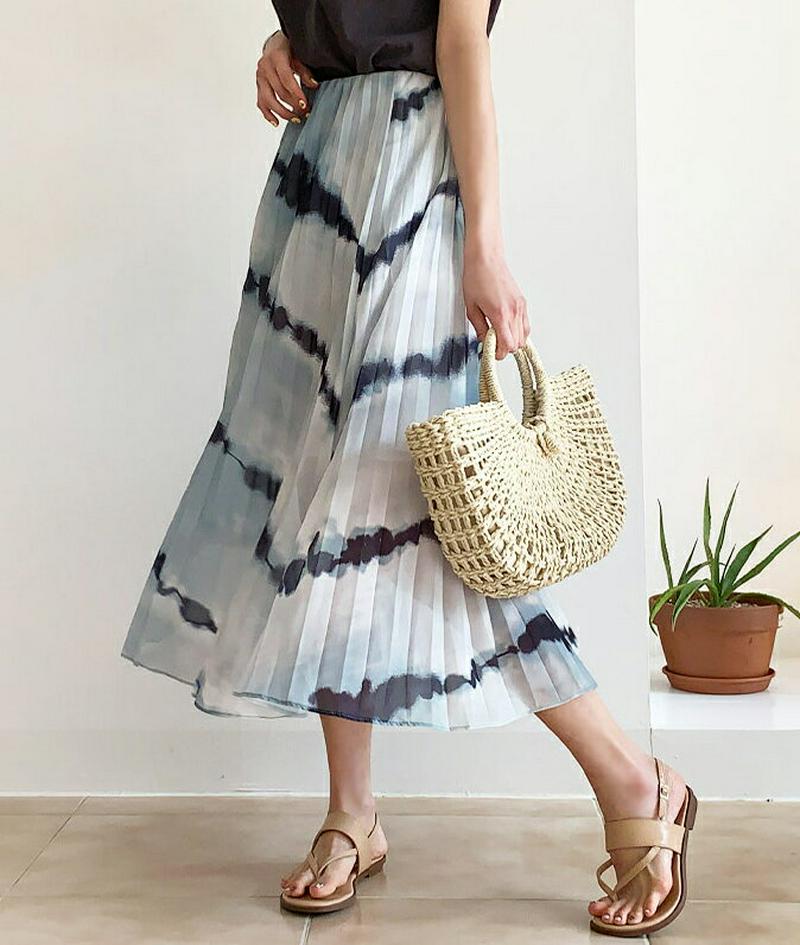 パターンプリーツスカート・全2色・b59511 レディース【sk】【スカート ロング ロングスカート プリーツ プリーツスカート