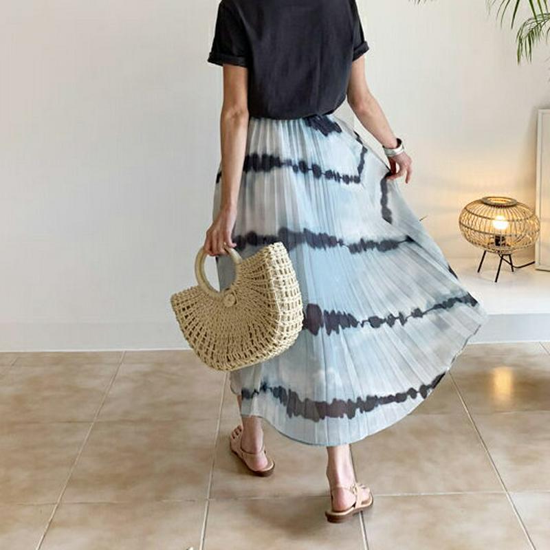 パターンプリーツスカート・全2色・b59511 レディース【sk】【スカート ロング ロングスカート プリーツ プリーツスカート