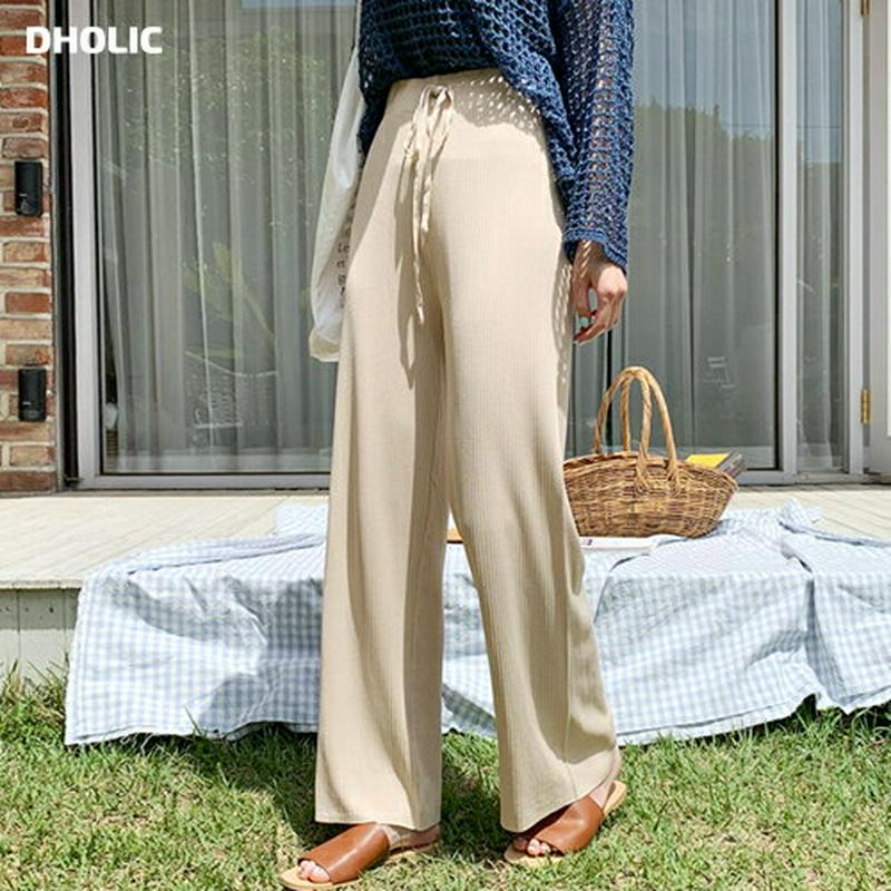 リブニットパンツ・全4色・b59591 レディース【pt】【パンツ ズボン ボトムス ロングパンツ リブ リブパンツ ニット リ