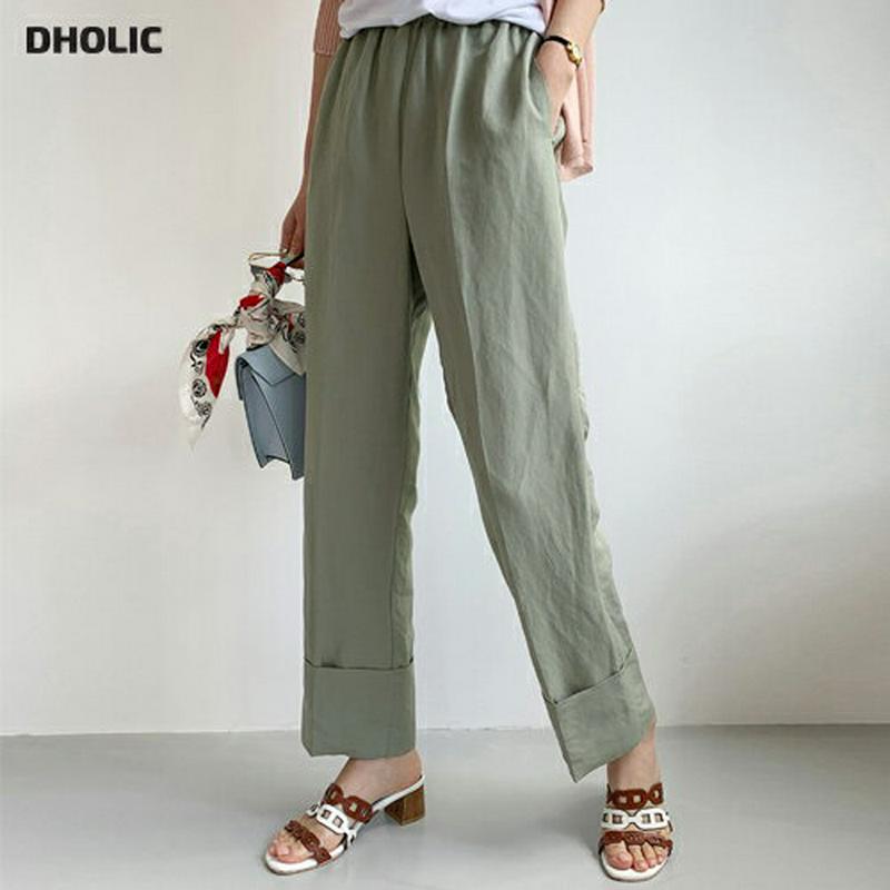 リネン混ロールアップパンツ・全3色・t62395 レディース【pt】【パンツ ズボン ボトムス ロングパンツ リネン ロールアッ