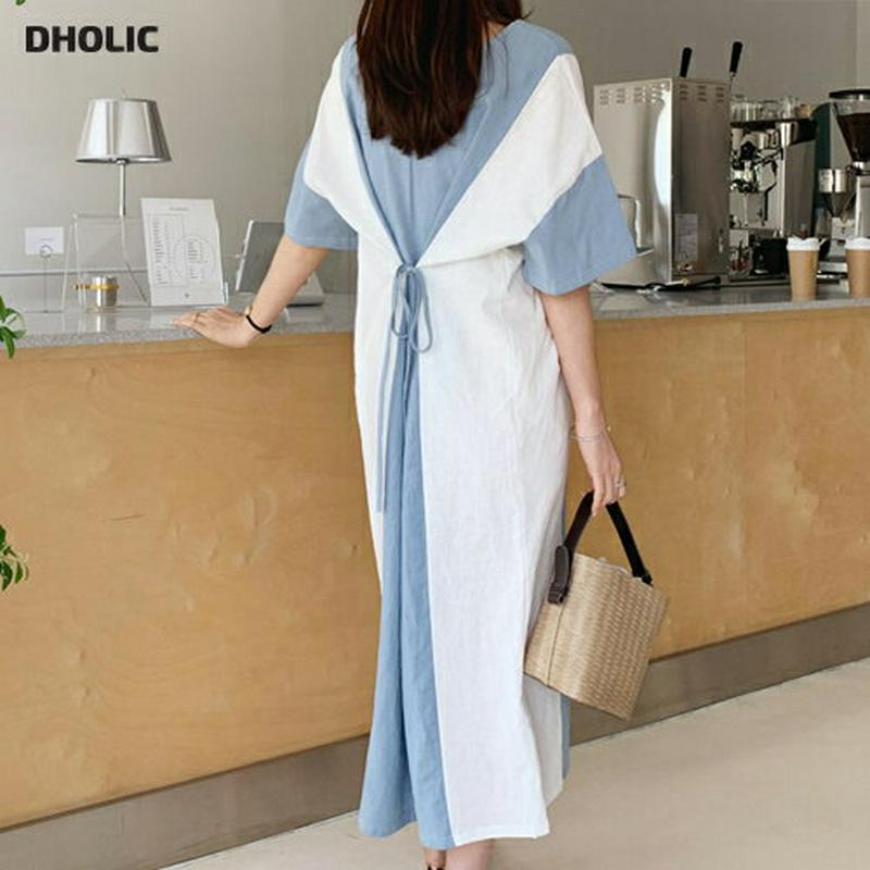 2WAYバイカラーワンピース・全3色・b62387 レディース【ops】【ワンピース ロング ロングワンピース バイカラー 2w