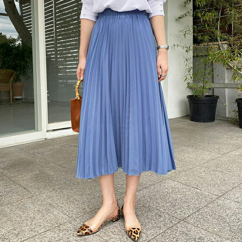 シフォンプリーツスカート・全3色・b62391 レディース【sk】【スカート ロング ロングスカート プリーツ プリーツスカート