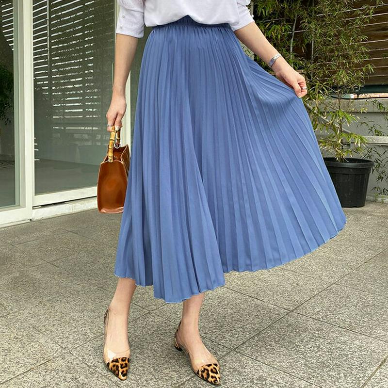 シフォンプリーツスカート・全3色・b62391 レディース【sk】【スカート ロング ロングスカート プリーツ プリーツスカート