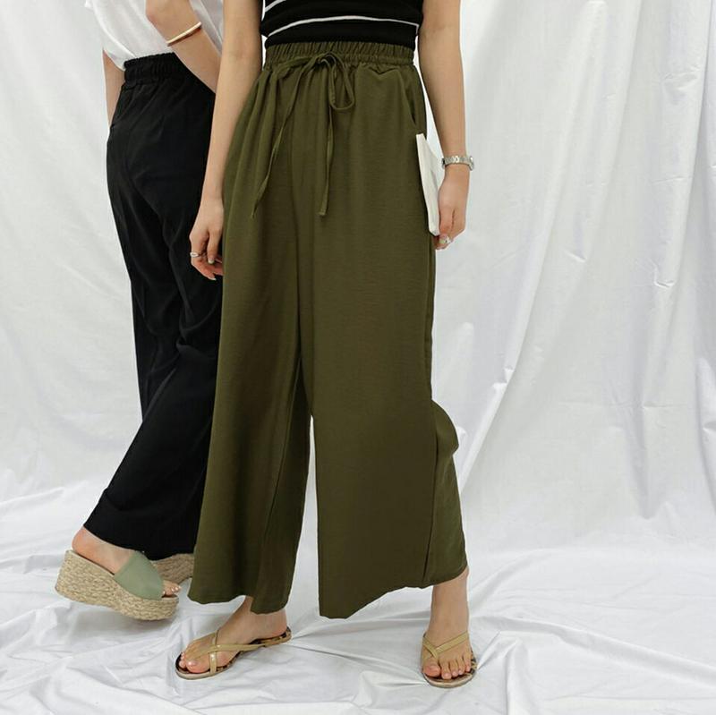 ワイドドロストパンツ・全3色・t62396 レディース【pt】【パンツ ロングパンツ ズボン ボトムス ドロスト ワイド ワイド