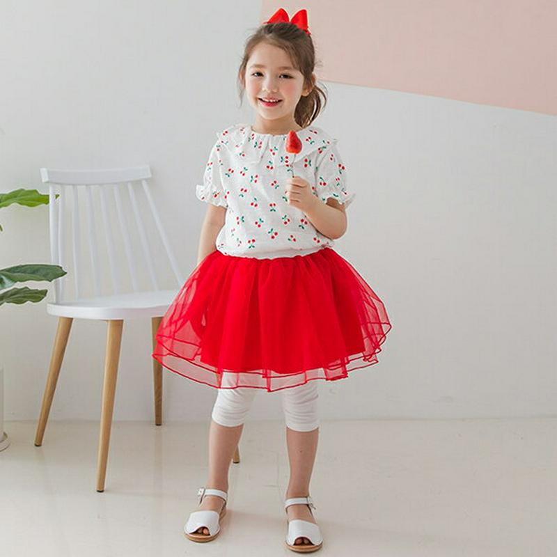 チュチュスカートレギンス(レッド)・p002309 キッズ【3~8才】【pt】【スカートレギンス レギンス スカート チュチュ 