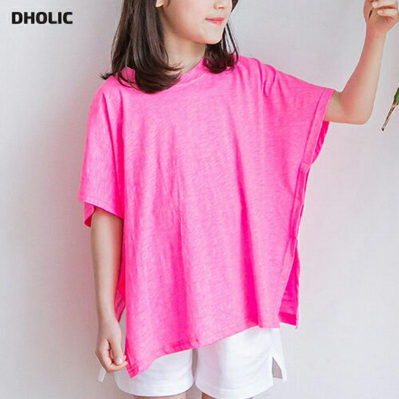 ピグメントフレンチスリーブTシャツ・p002412 キッズ【3~8才】【tops】【トップス Tシャツ 半袖 ハーフスリーブ フレンチスリーブ 単色 無地 シンプル カジュアル ラフ 女の子 男の子 子供 こども 子供服 こども服】【KIDS】