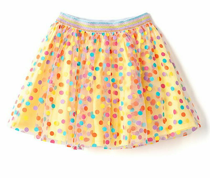 カラフルドットチュールミニスカート・p002259 キッズ【3~8才】【sk】【スカート ミニスカート ショート丈 チュール チュールスカート カラフル ドット 柄 可愛い かわいい 女の子 子供 こども 子供服 こども服】【KIDS】