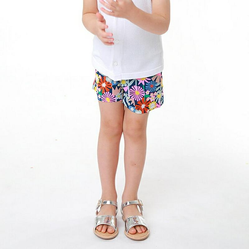 花柄ショートパンツ・p002270 キッズ【3~8才】【pt】【パンツ ズボン ボトムス 花柄 フラワー ショートパンツ 短パン ポップ カラフル 女の子 子供 こども 子供服 こども服】【KIDS】