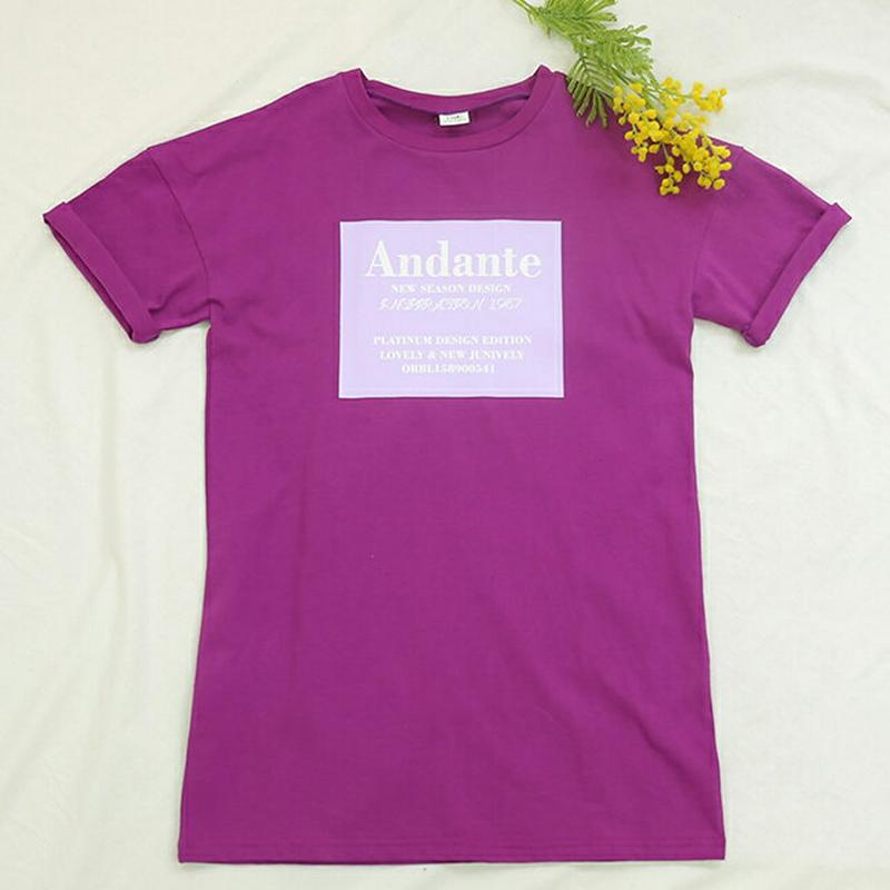 英字スクエアプリントTシャツ(パープル)・p001597 キッズ【9~17才】【tops】【トップス Tシャツ 半袖 ハーフスリ