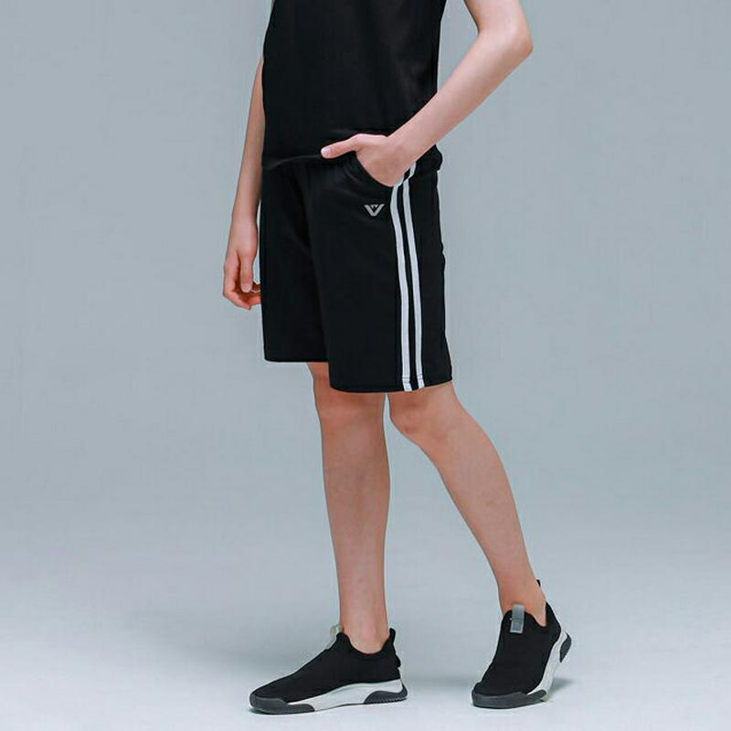 NP13ダブルラインショートパンツ(ブラック)・p001703 キッズ【9~17才】【pt】【パンツ ズボン ボトムス ショート