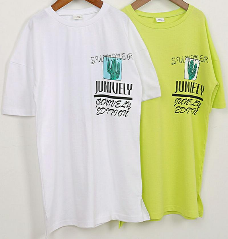 CactusロゴTシャツ(アイボリー) p001600 キッズ 【9~17才】【tops】【韓国 ファッション トップス Tシャ