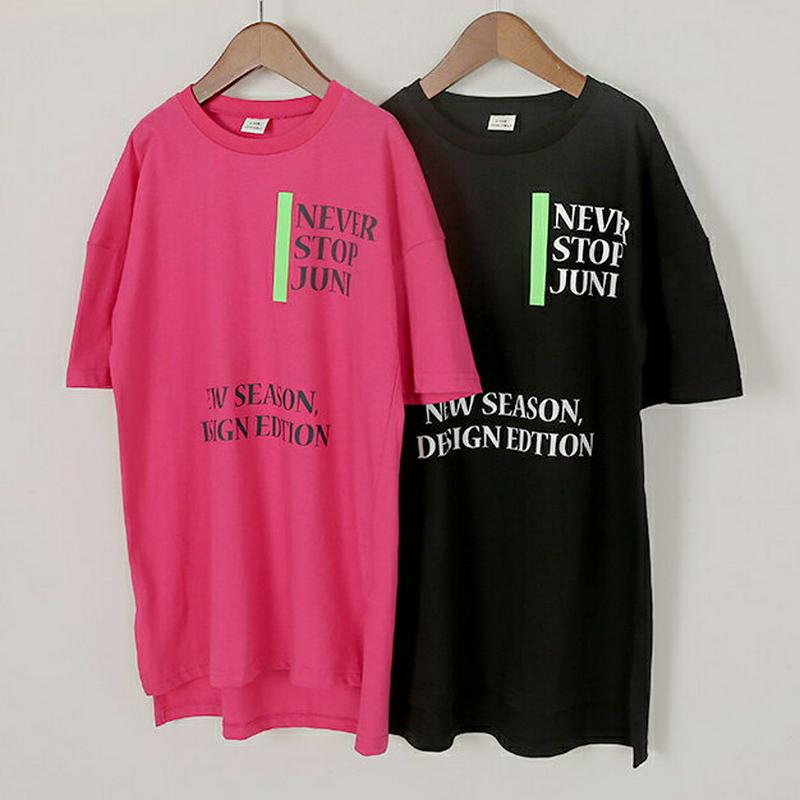 NEVERSTOP半袖Tシャツ(ブラック) p001602 キッズ 【9~17才】【tops】【韓国 ファッション トップス T