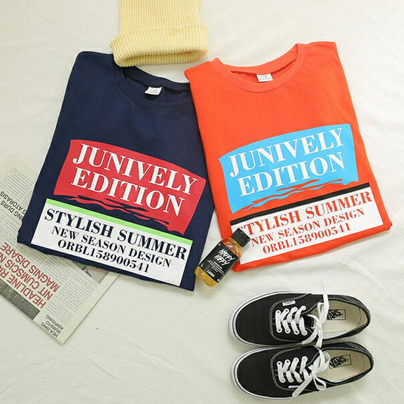 JUNIVELYロゴTシャツ(ディープレッド) p001611 キッズ 【9~17才】【tops】【韓国 ファッション トップス