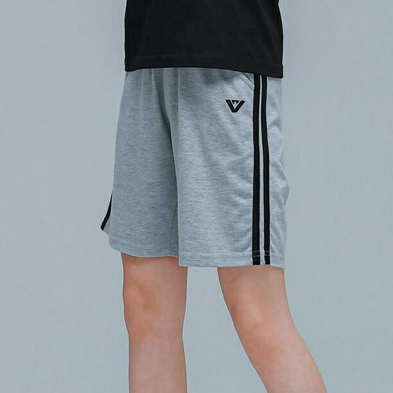 NP13ダブルラインショートパンツ(グレー)・p001704 キッズ【9~17才】【pt】【パンツ ズボン ボトムス ショートパ