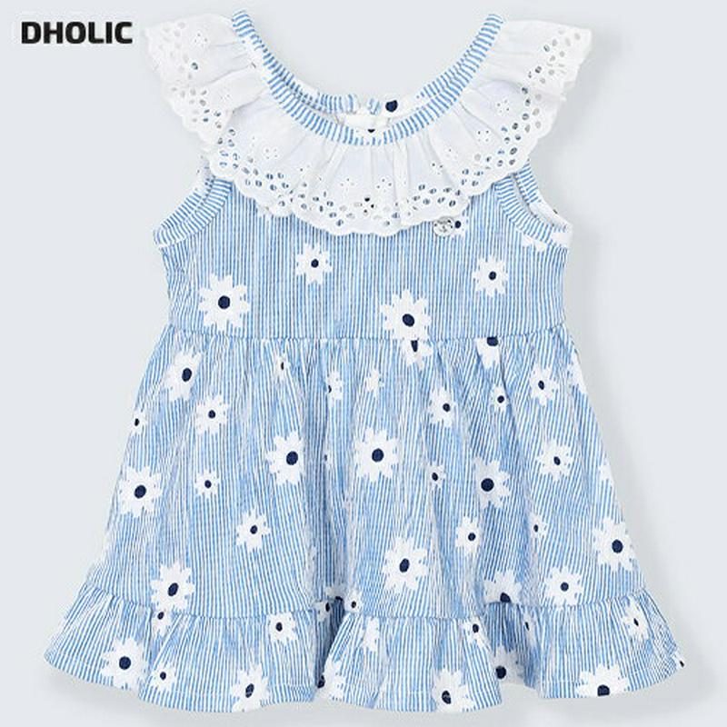 レースネックストライプ花柄ワンピース・p002216 キッズ【3~8才】【ops】【ワンピース ミニワンピース ショート丈　スリ