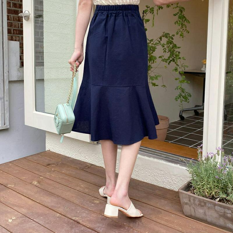 スリットマーメイドスカート・全5色・b56119 レディース【sk】【スカート ミディ丈 ミディスカート マーメイド マーメイド