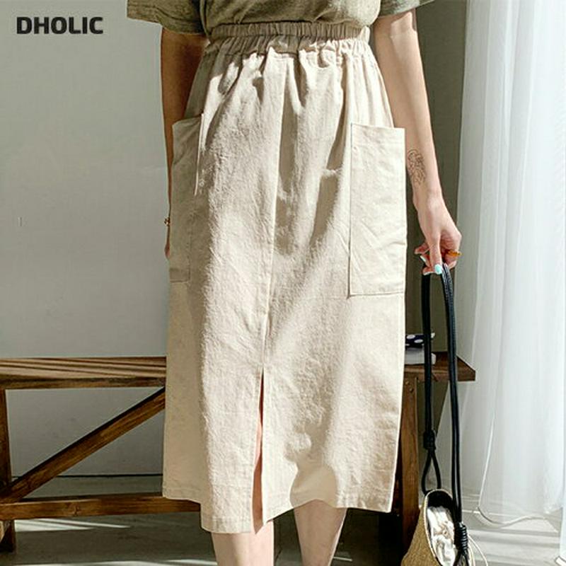 2WAYポケットスカート・全2色・t56111 レディース【sk】【スカート ミディ丈 ミディスカート 2way 単色 無地 シ