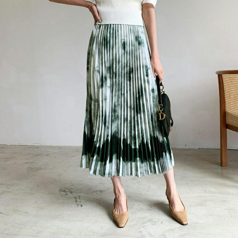 タイダイパターンプリーツスカート・全3色・b56134 レディース【sk】【スカート ロング ロングスカート プリーツ プリーツ