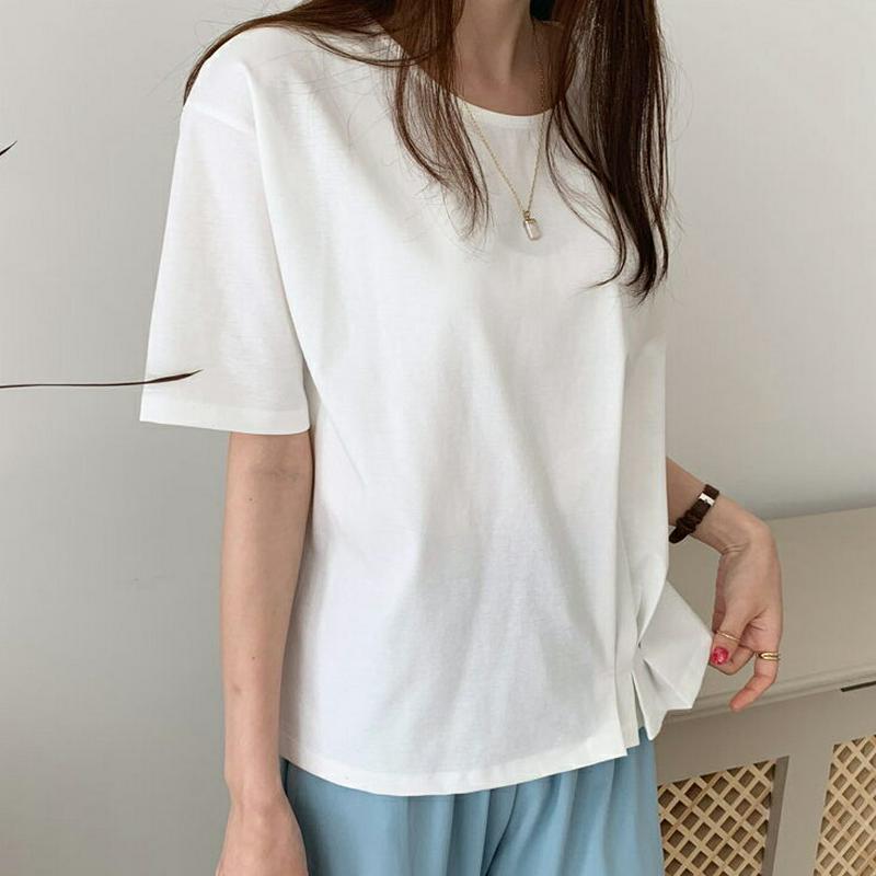 タックへムTシャツ・全3色・t62302 レディース【tops】【トップス Tシャツ 半袖 ハーフスリーブ 単色 無地 シンプル
