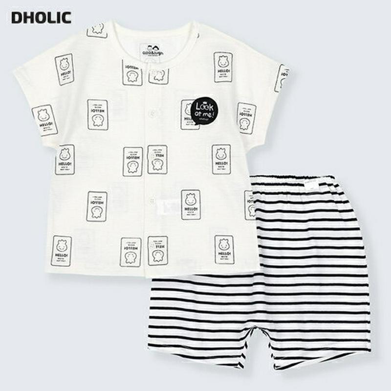 キャラクターTシャツ&ボーダーパンツSET・p002189 キッズ【3~8才】【set】【セット トップス Tシャツ 半袖 ショ