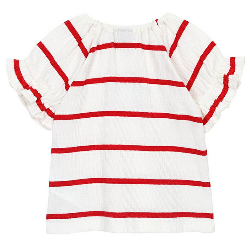 ボーダー英字Tシャツ&パンツSET・p002174 キッズ【3~8才】【set】【セット トップス Tシャツ 半袖 ハーフスリー