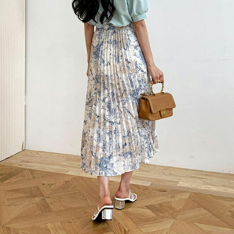 パターンプリーツスカート・全3色・b59443 レディース【sk】【スカート プリーツ プリーツスカート 総柄 モダン ロングス