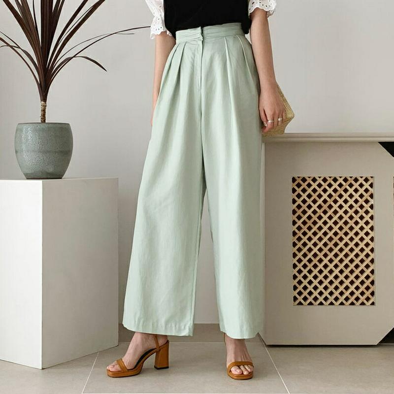 タックウエストワイドパンツ・全3色・t62322 レディース 【pt】【ボトムス パンツ ロング ロングパンツ ワイド タック 