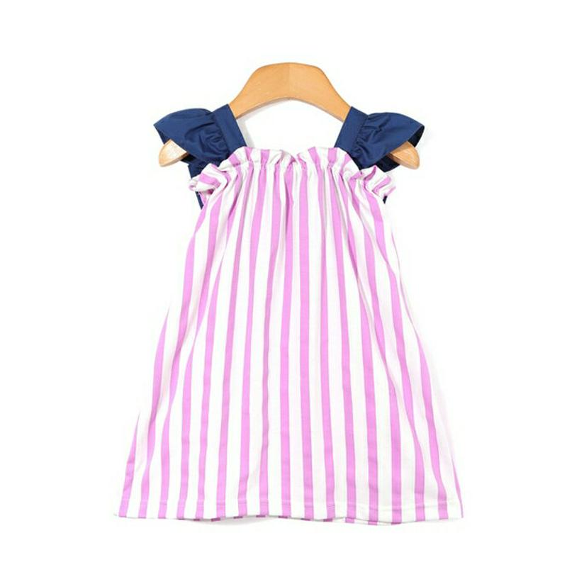 リボンストライプワンピース p002238 キッズ 【3~8才】【ops】【韓国 ファッション ワンピース ミディワンピース 半袖 ハーフスリーブ ラウンドネック フレア Aライン ストライプ 子供 学生服 ジュニア服 ジュニア 春 夏】【KIDS】