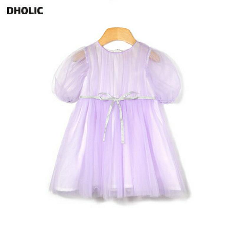 リボンチュールワンピース p002233 キッズ 【3~8才】【ops】【ワンピース ミディワンピース 半袖 ハーフスリーブ ラウンドネック フレア Aライン チュール レース 発表会 お出かけ 子供 学生服 ジュニア服 ジュニア 春 夏】【KIDS】