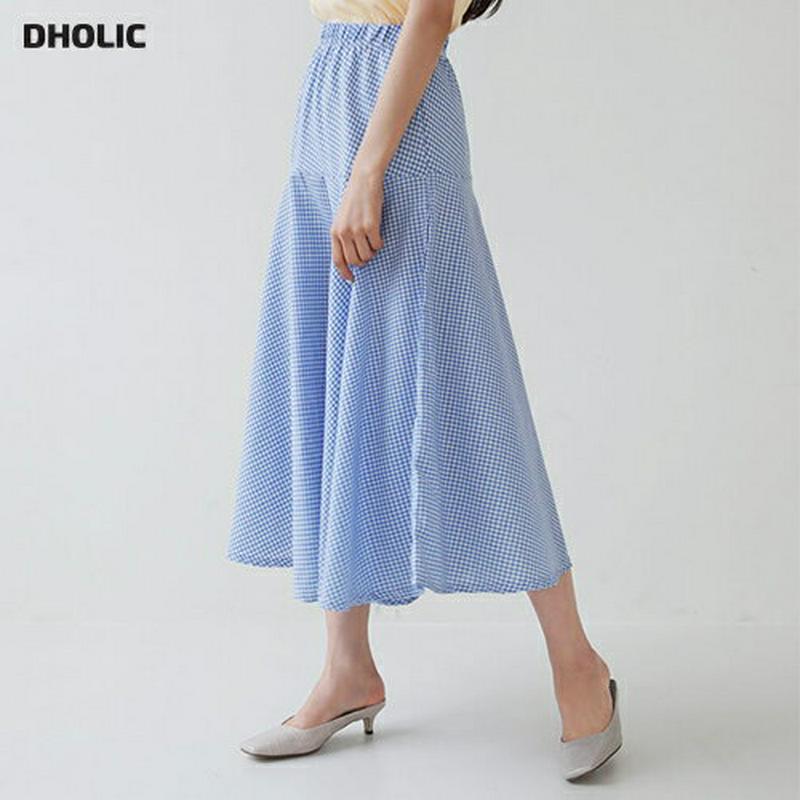 チェックフレアスカート・全3色・b55652 レディース【sk】【スカート ロング ロングスカート チェック チェック柄 ギンガ