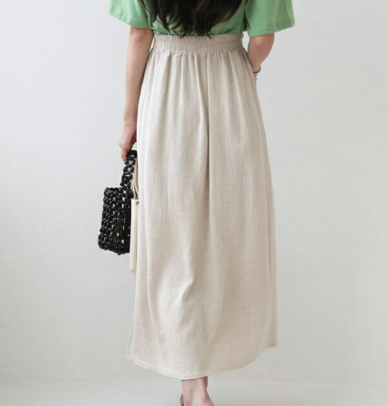 ボタンスリットスカート・全2色・b55704 レディース【sk】【スカート ロング ロングスカート スリット 単色 カジュアル 