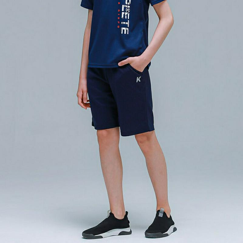 Kロゴハーフパンツ(ネイビー)・p001902 キッズ【9~17才】【pt】【パンツ ハーフパンツ 半ズボン ボトムス ズボン 