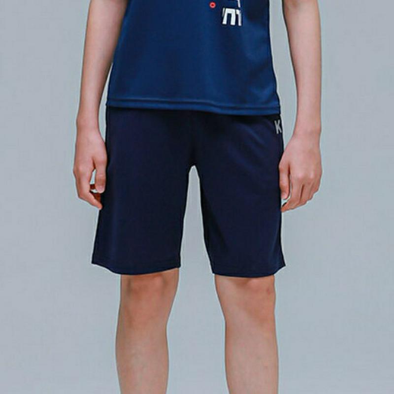 Kロゴハーフパンツ(ネイビー)・p001902 キッズ【9~17才】【pt】【パンツ ハーフパンツ 半ズボン ボトムス ズボン 
