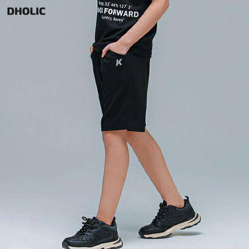 Kロゴハーフパンツ(ブラック)・p001900 キッズ【9~17才】【pt】【パンツ ハーフパンツ 半ズボン ボトムス ズボン 