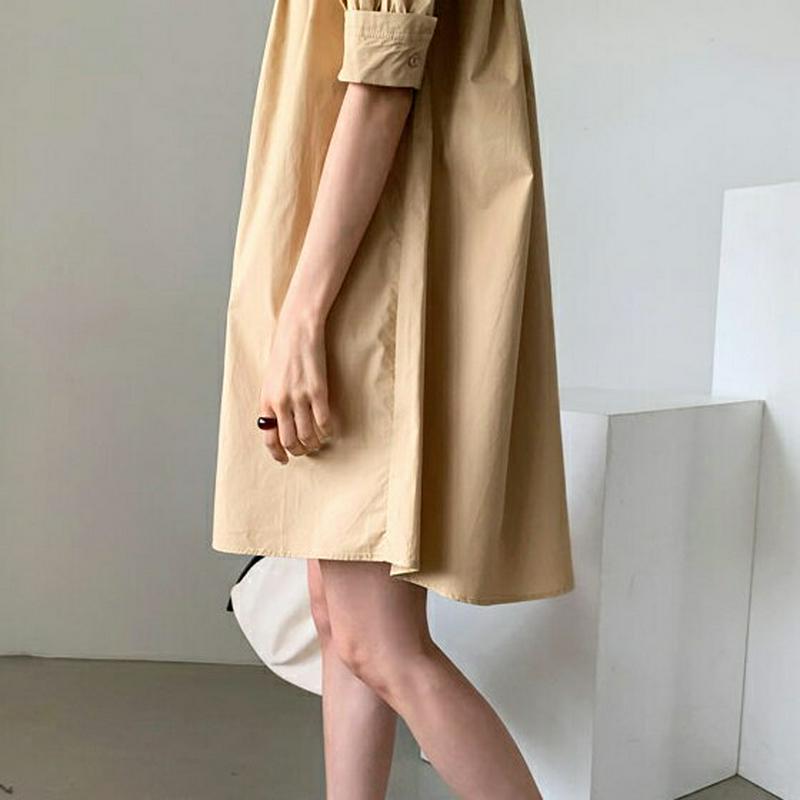 ディテールスリーブワンピース・全3色・t55572 レディース【ops】【ワンピース ミニワンピース ショート丈 半袖 ハーフス