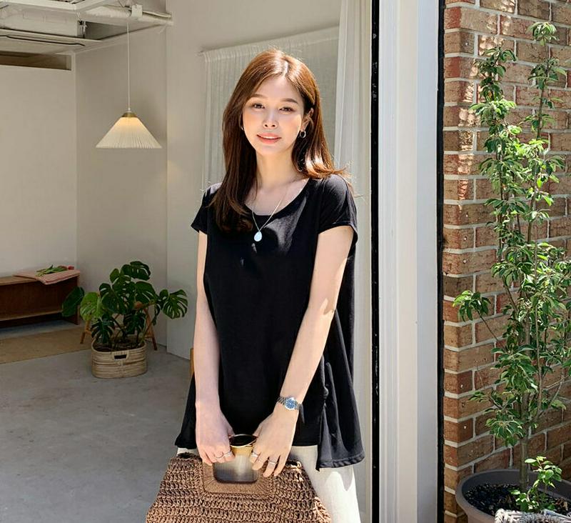 ショートスリーブTシャツ・全4色・b62227 レディース【tops】【トップス Tシャツ ショートスリーブ 単色　無地 シンプ