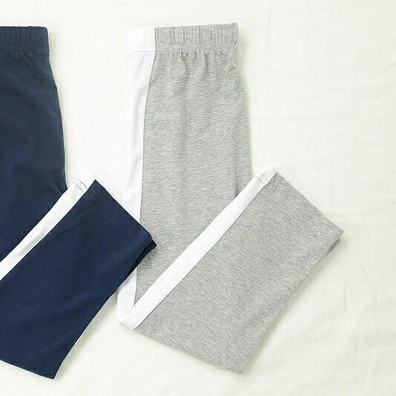 サイドラインレギンス(ミックスグレー)・p002040 キッズ【9~17才】【pt】【レギンス パンツ ズボン ボトムス サイド