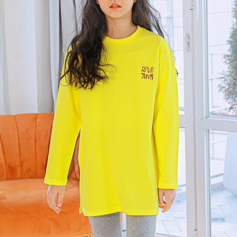 NT01ルーズロングTシャツ(ホワイト) p001012 キッズ 【9~17才】【tops】【韓国 ファッション トップス Tシ