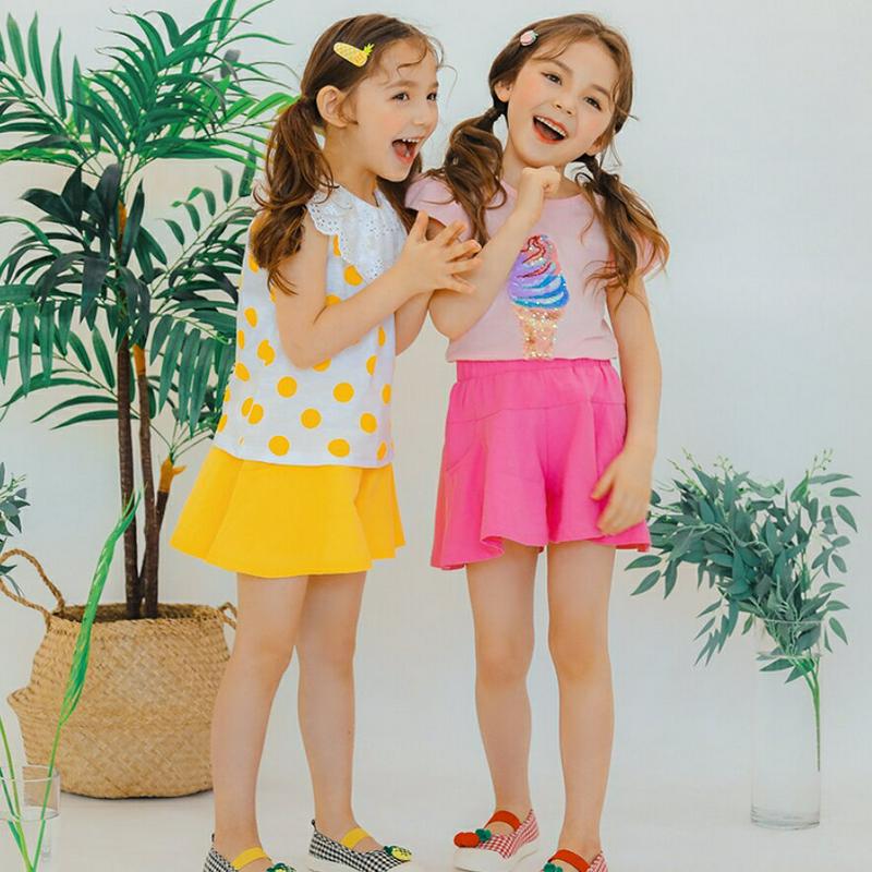 レースラッフルカラードットスリーブレス p002155 キッズ 【3~8才】【tops】【韓国 ファッション トップス ノースリーブ カットソー フリルネック パンチングレース ドット 柄 パターン コットン100 女の子 子供 乳幼児 春 夏】【KIDS】