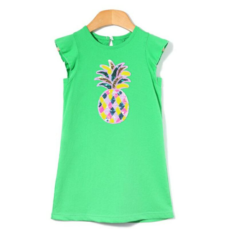 パイナップルフリルスリーブレス p002236 キッズ 【3~8才】【ops】【韓国 ファッション ワンピース ミディワンピース 膝丈 膝上 ラウンドネック キャップスリーブ フレンチスリーブ Hライン カットソー Tシャツ 女の子 子供 乳幼児 春 夏】【KIDS】